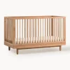 New Nobodinoz Lit en chêne à hauteur réglable pour bébé Pure, 70 x 140 cm