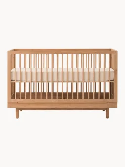 New Nobodinoz Lit en chêne à hauteur réglable pour bébé Pure, 70 x 140 cm