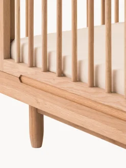 New Nobodinoz Lit en chêne à hauteur réglable pour bébé Pure, 70 x 140 cm