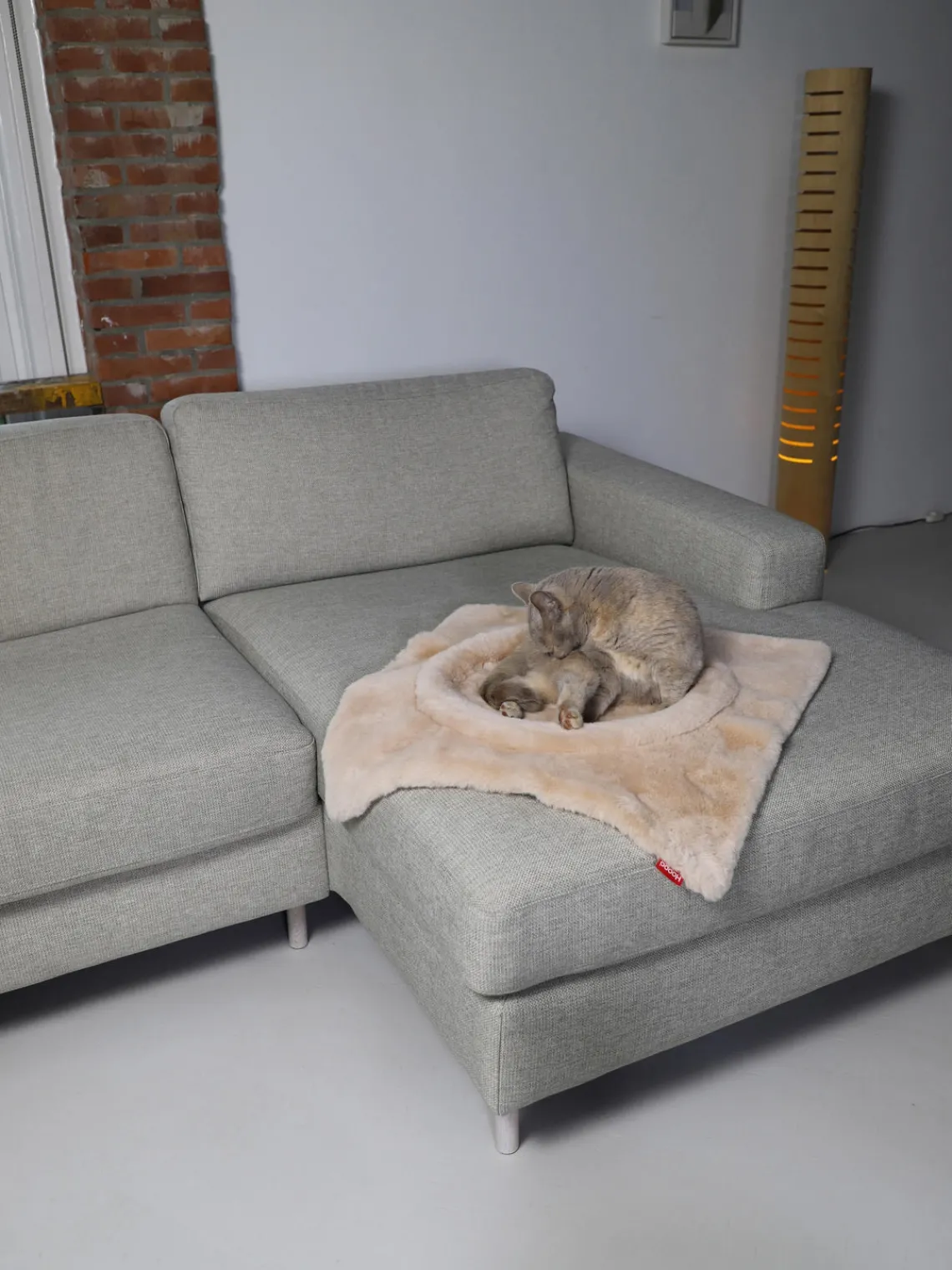 Best Hoopo Lit pour chat Flip Beige