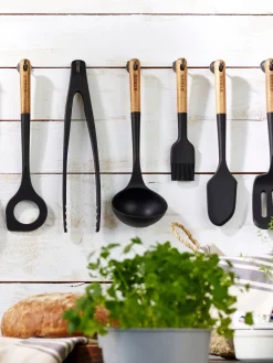 Online Staub Louche avec manche en acacia Cook Noir, bois clair