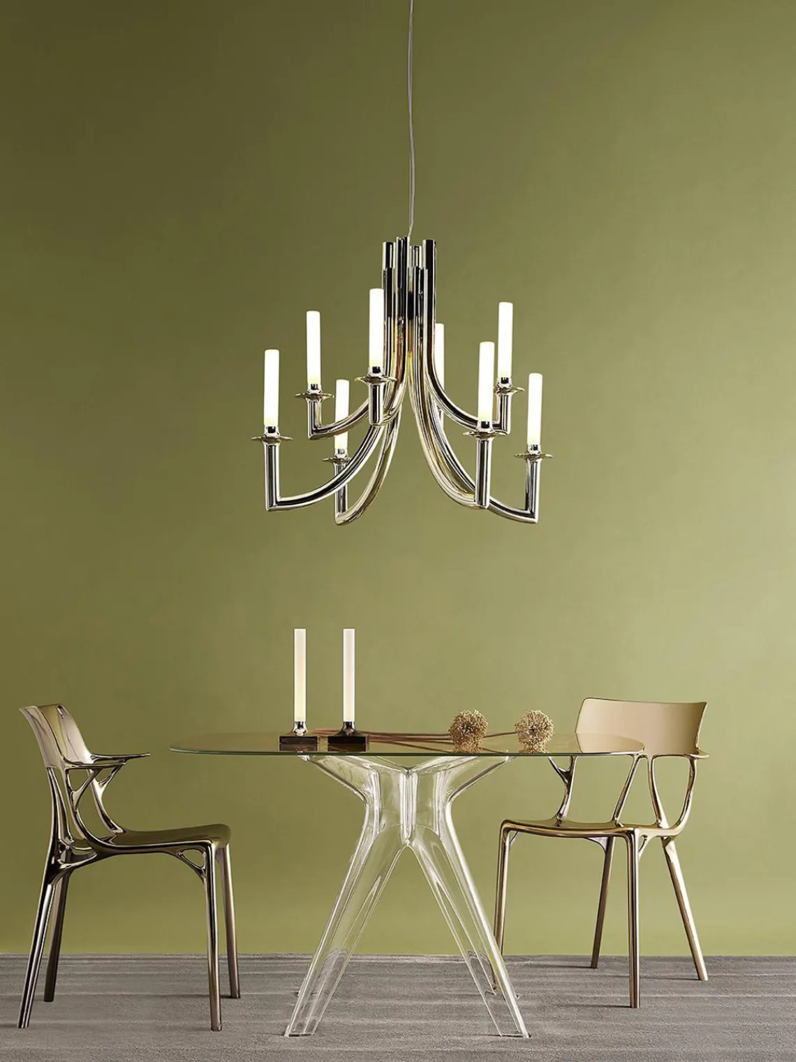 Sale Kartell Lustre Khan Grège, mat