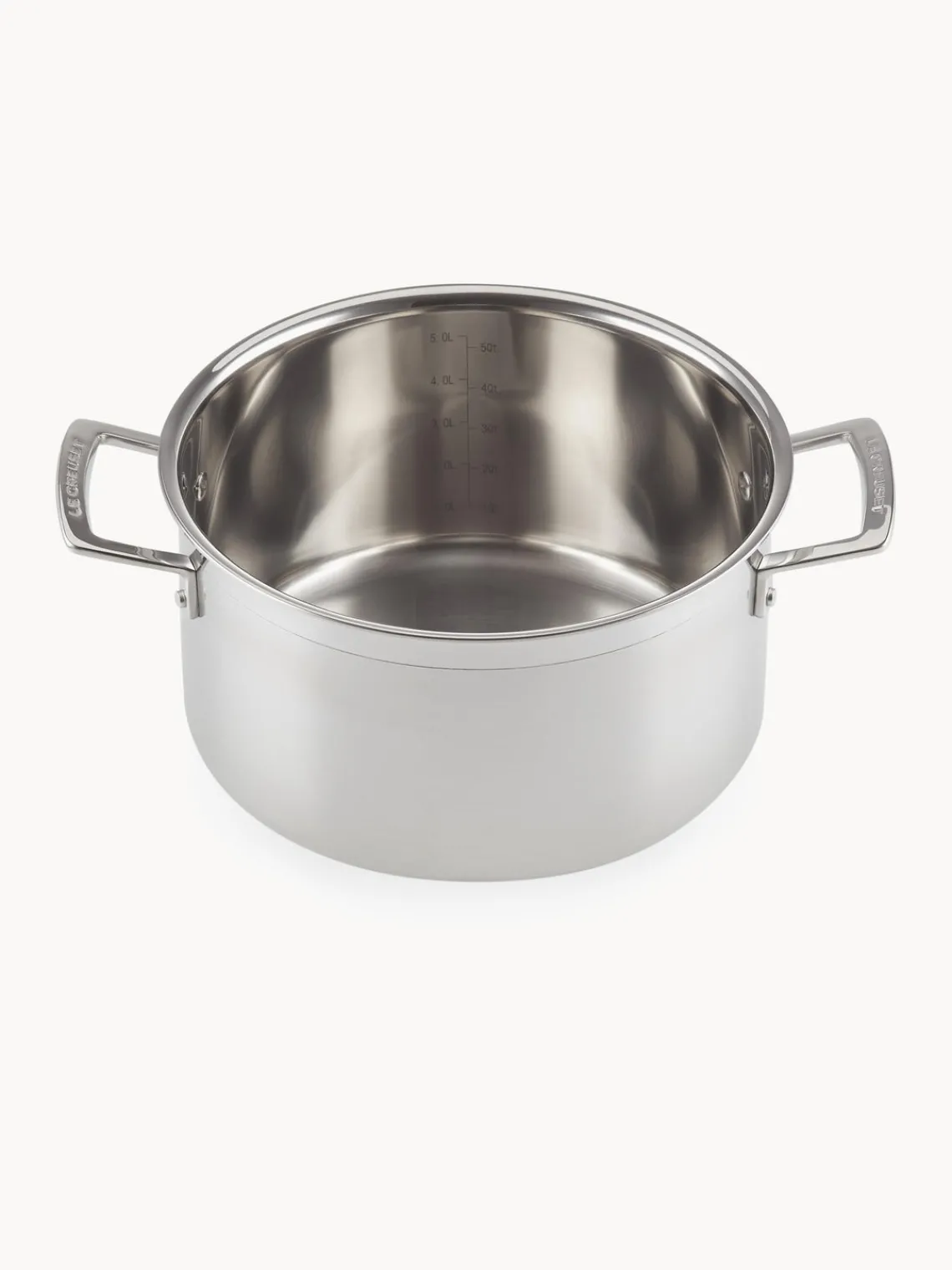 Online LE CREUSET Marmite en acier inoxydable 3 plis avec couvercle Move