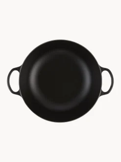 Clearance LE CREUSET Marmite en fonte émaillée Signature Collection Noir, argenté