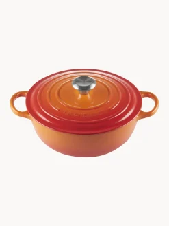 Discount LE CREUSET Marmite en fonte émaillée Signature Collection Orangé, argenté
