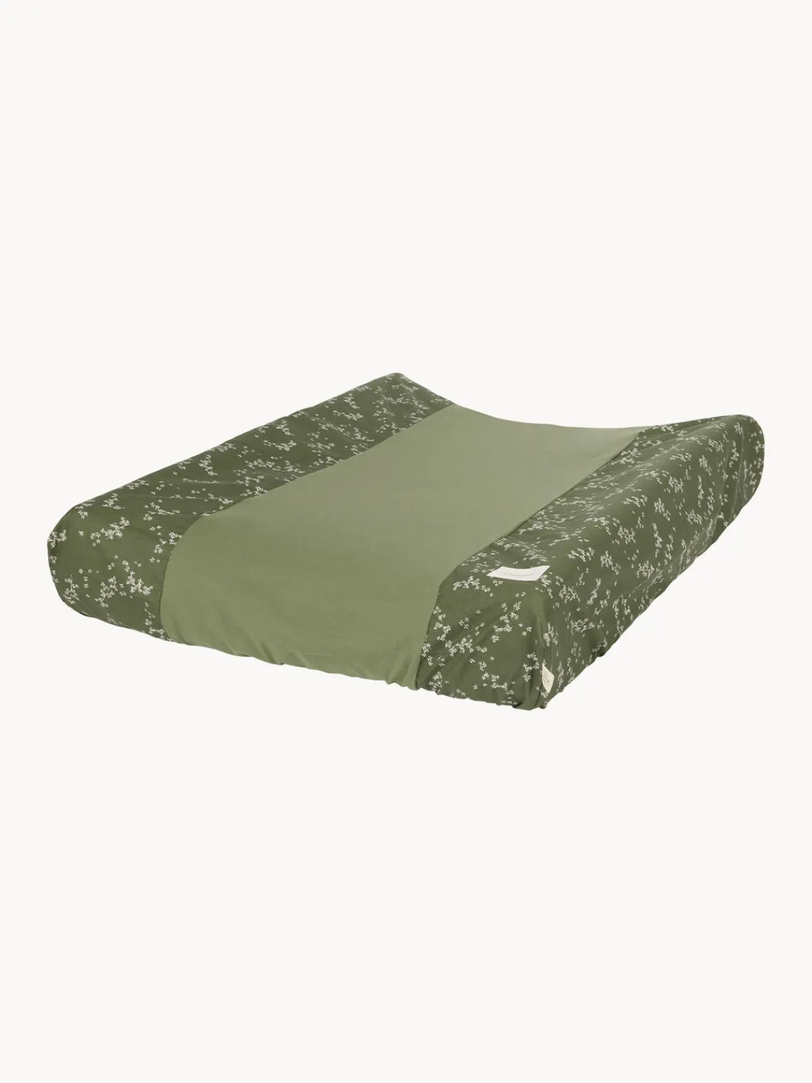 Fashion Nobodinoz Matelas à langer en coton bio Zen Vert foncé, blanc cassé