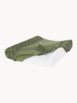 Fashion Nobodinoz Matelas à langer en coton bio Zen Vert foncé, blanc cassé