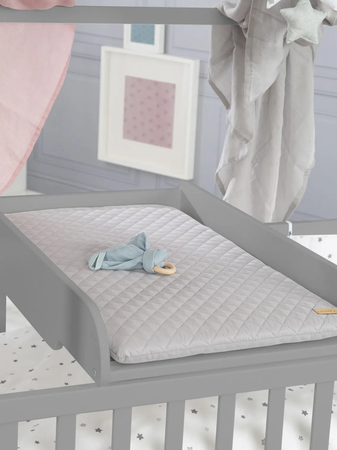 Fashion Roba Kids Matelas à langer Style Tons gris