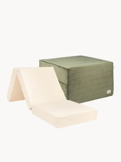 Outlet Nobodinoz Matelas en velours Sleepover Vert olive