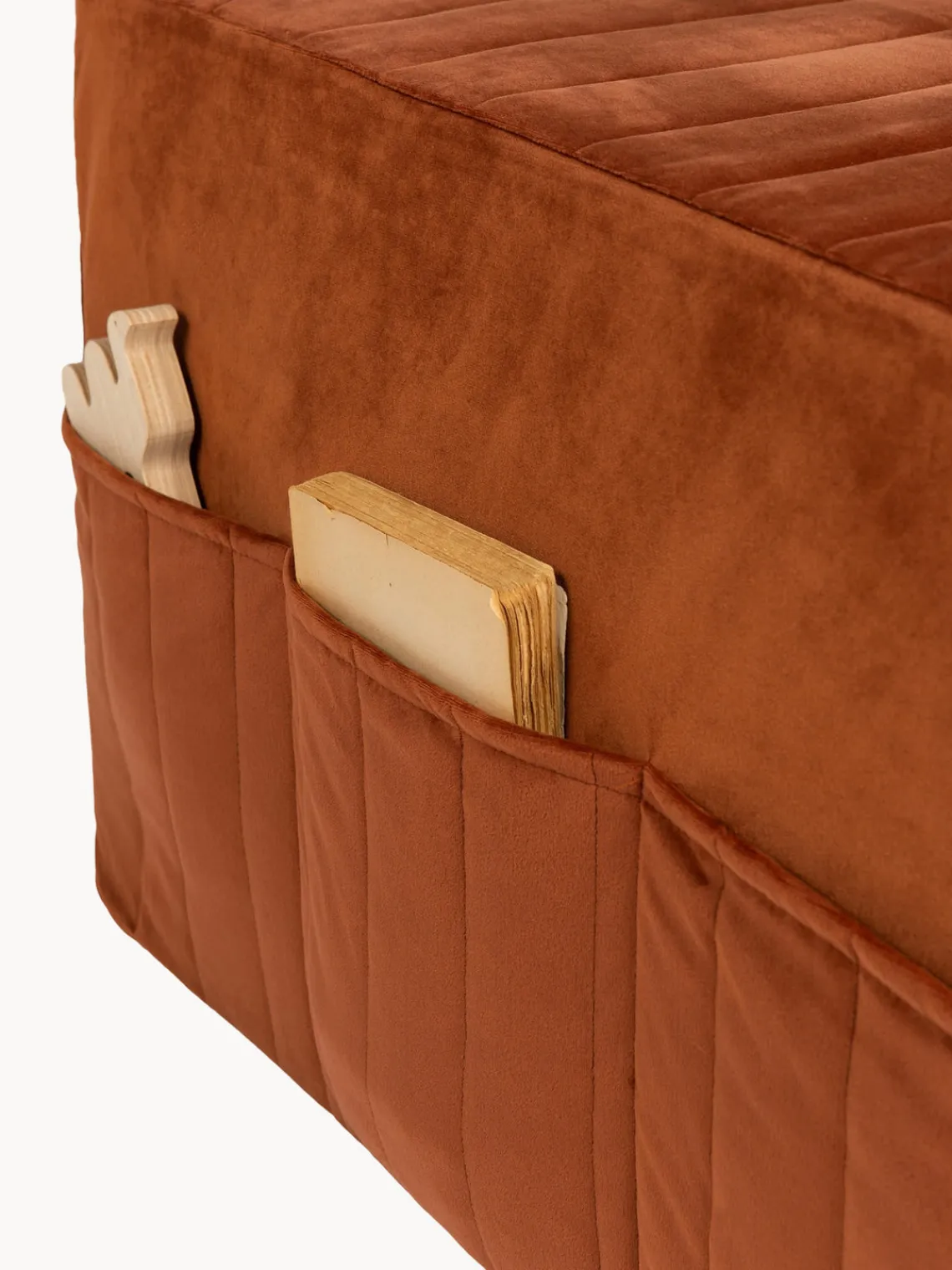 Outlet Nobodinoz Matelas en velours Sleepover Terracotta