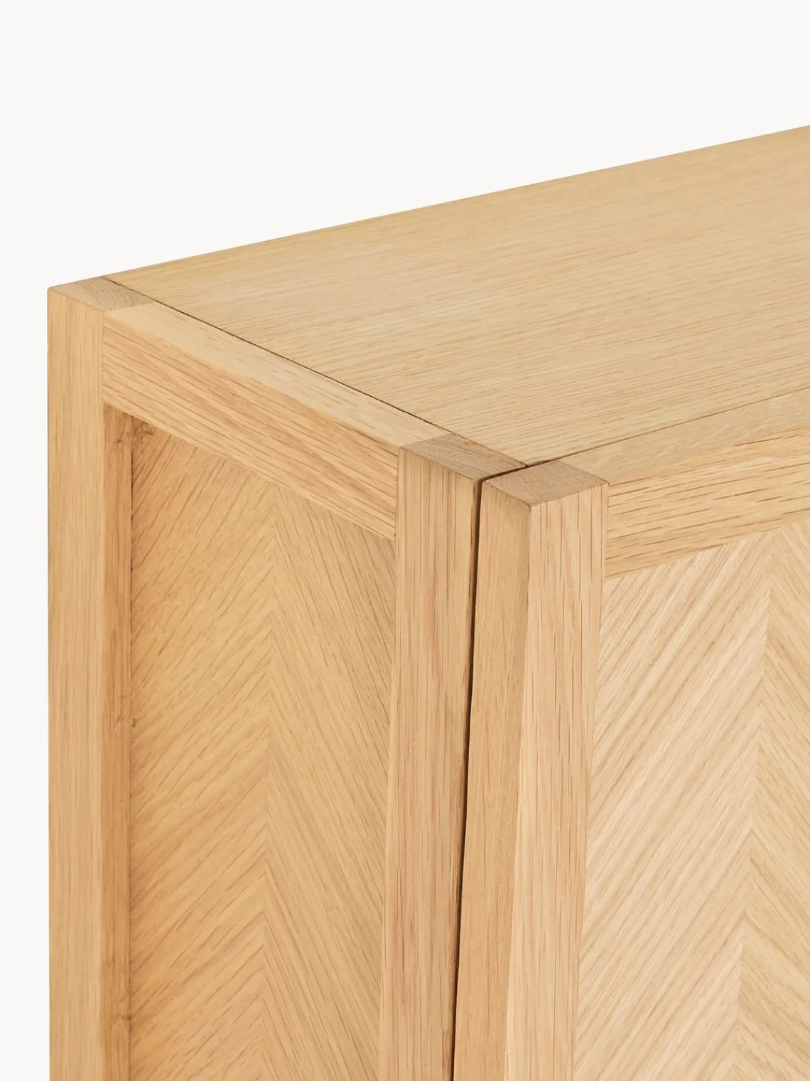 Discount Hübsch Meuble à chaussures en bois avec motif à chevrons Herringbone