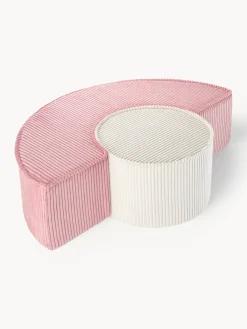 New Wigiwama Meubles de jeu en velours côtelé Arch, 2 élém. Velours côtelé vieux rose, blanc
