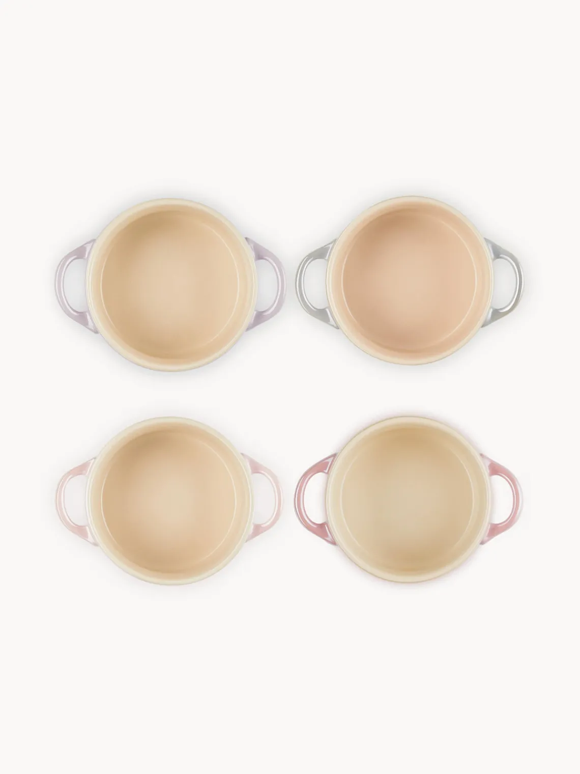 Sale LE CREUSET Mini-cocottes Cocotte Mini, 4 élém. Tons roses et gris, noir