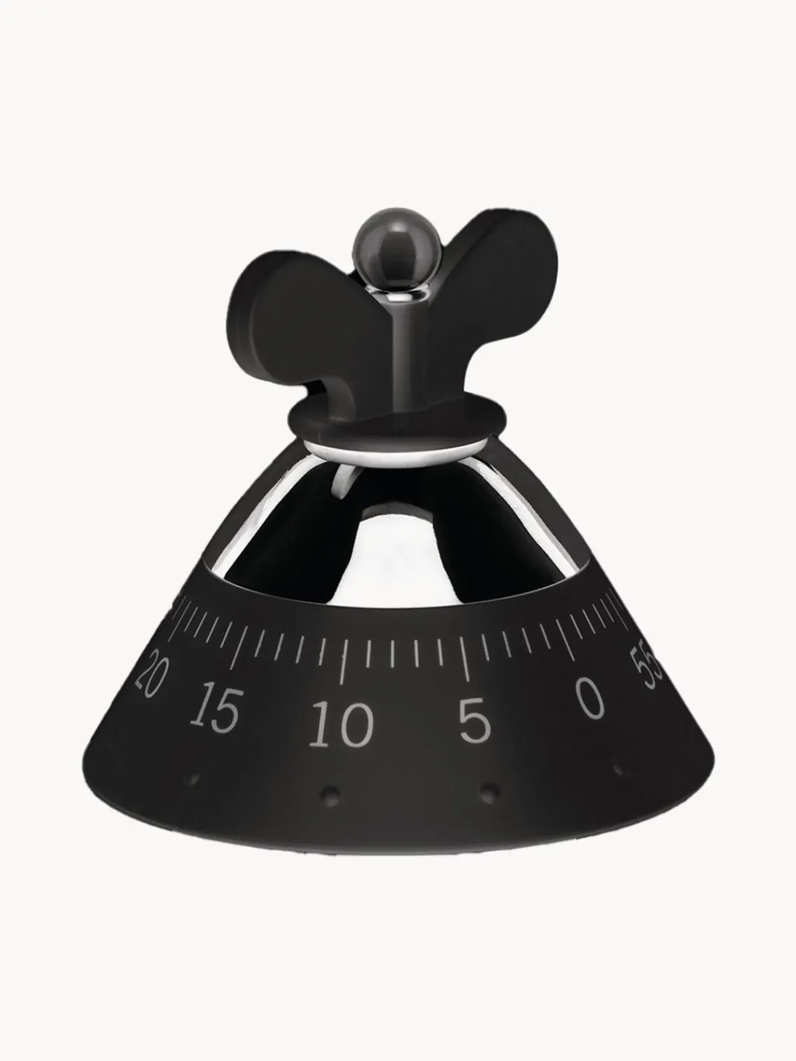 New ALESSI Minuteur de cuisine Happy Noir, argenté