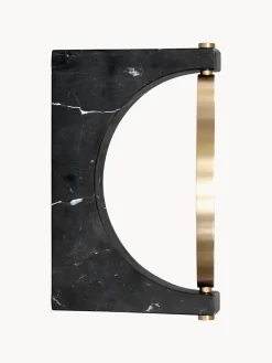 Best Audo Copenhagen Miroir de maquillage mural rond en marbre Pepe Noir marbré, laiton