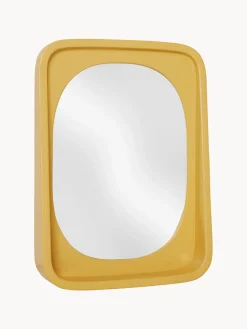 Sale HKLIVING Miroir mural artisanal Curve Jaune moutarde