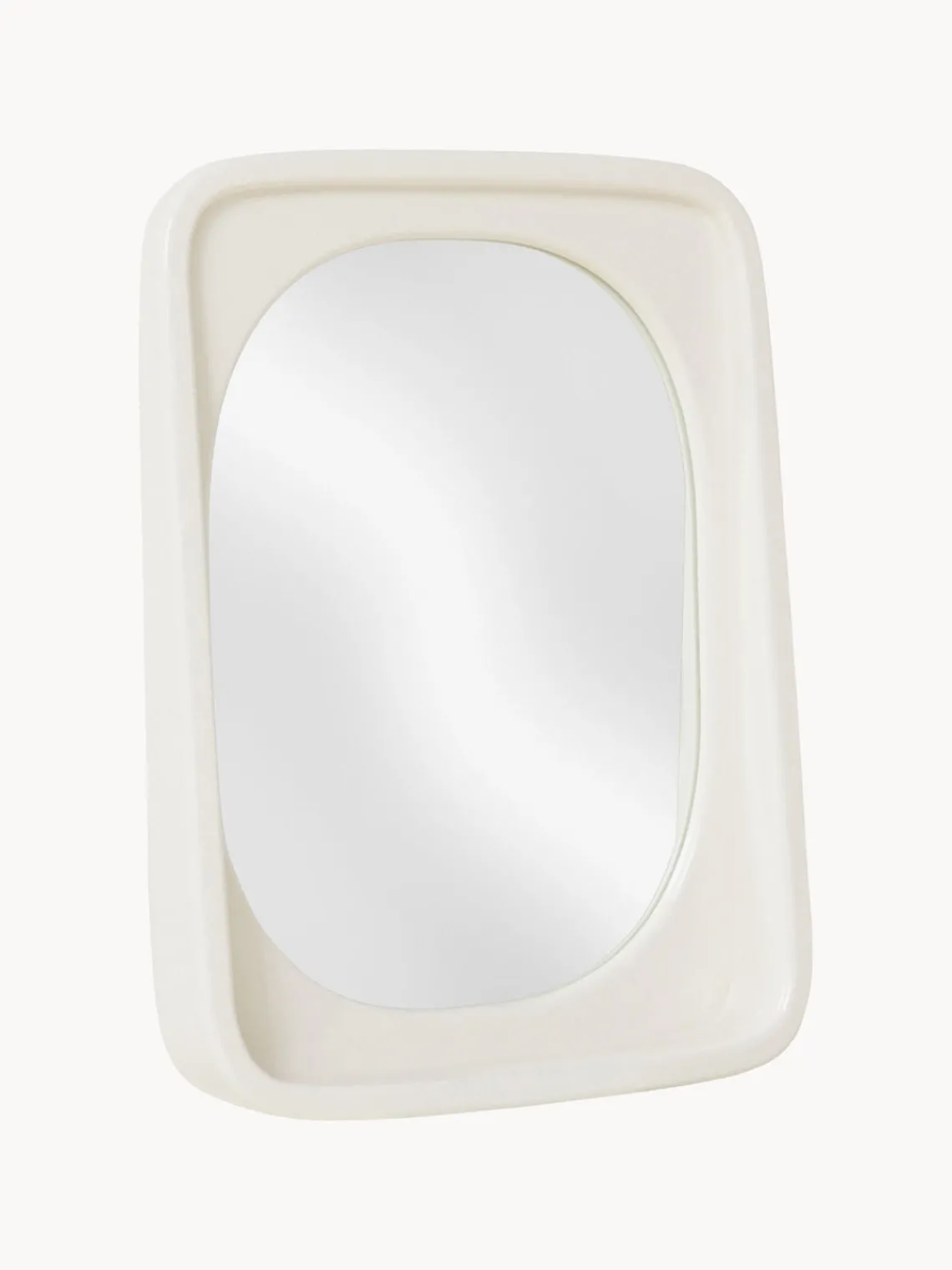 Hot HKLIVING Miroir mural fait main Curve Blanc cassé