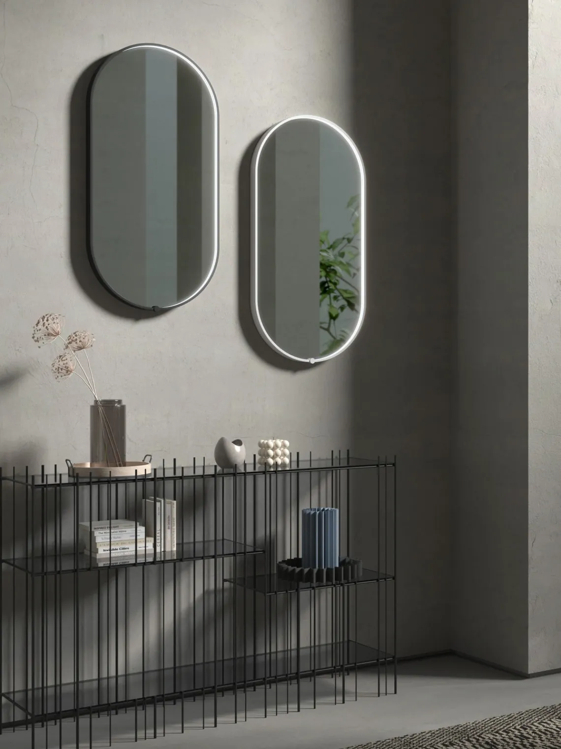 Discount Vanita&Casa Miroir mural LED ovale Avior Blanc