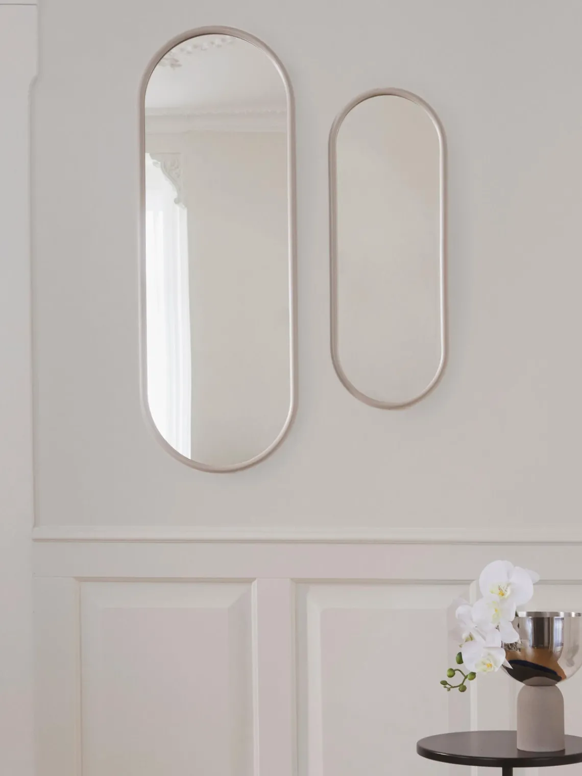 Fashion AYTM Miroir mural oval Angui Beige clair