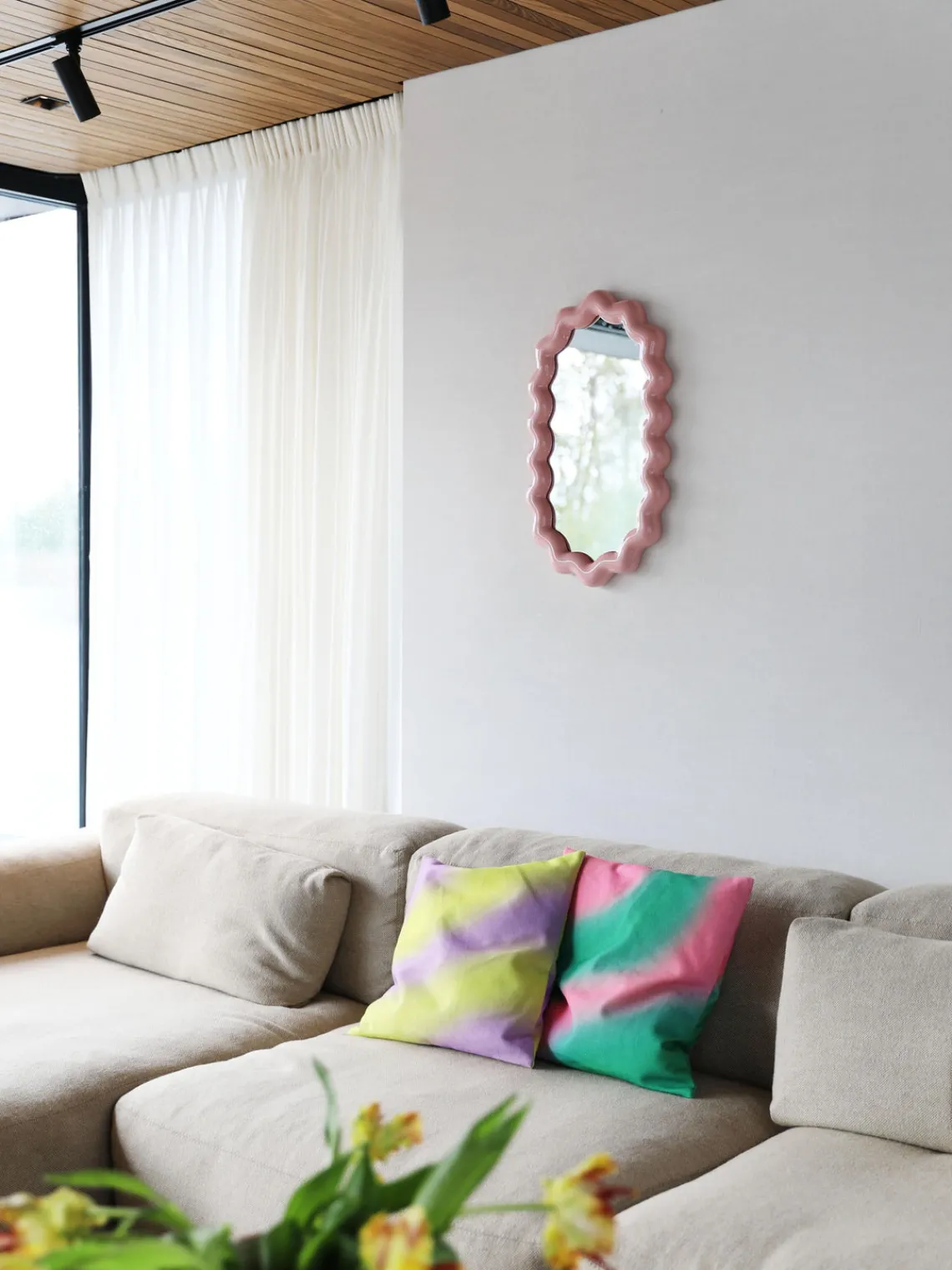 Sale &k Amsterdam Miroir mural ovale Zigzag