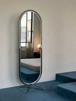 Hot Verpan Miroir sur pied ovale System 1-2-3, design Verner Panton