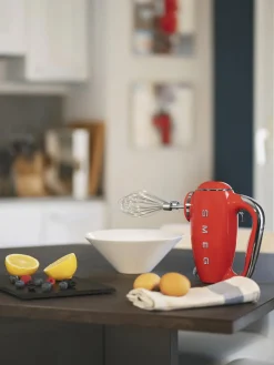 Outlet Smeg Mixeur à main 50's Style Rouge, haute brillance