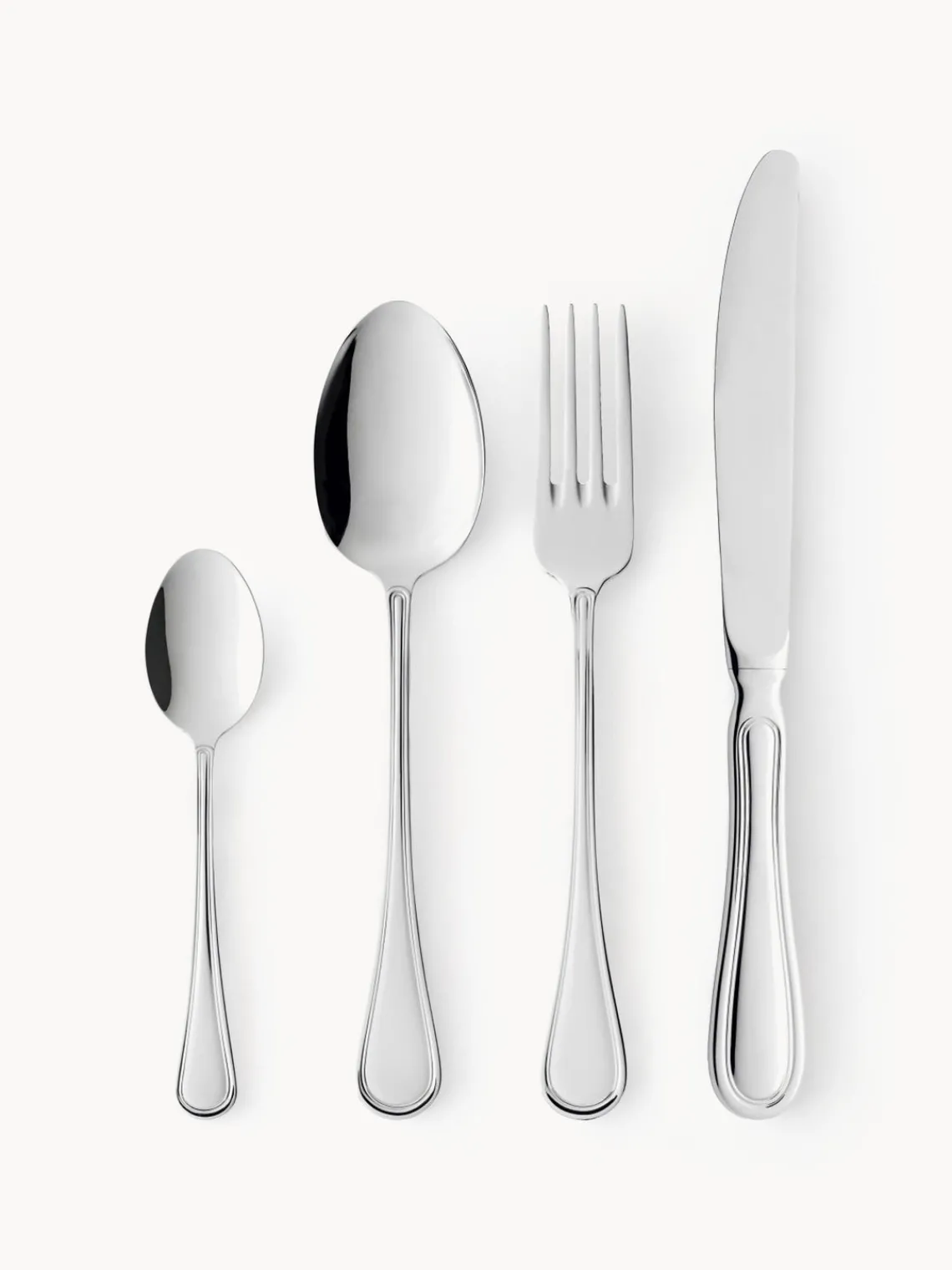 Clearance Gense Ménagère polie avec manches martelés Oxford, 4 personnes (16 élém.)