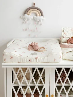 Sale Cam Cam Copenhagen Mobile coton bio Rainbow Rose, blanc