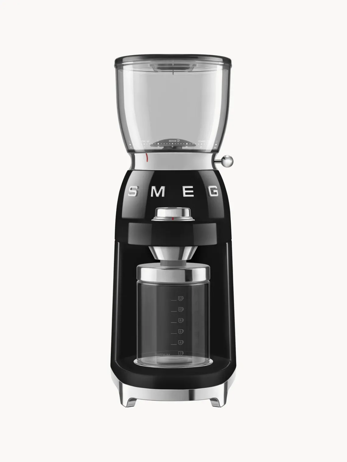 New Smeg Moulin à café électrique 50's Style Noir, haute brillance
