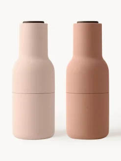 Clearance Audo Copenhagen Moulin à sel et à poivre design avec couvercle en noyer Bottle Grinder, 2 élém. Pêche, vieux rose, bois de noyer