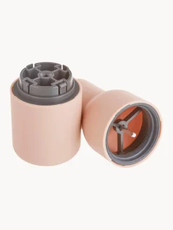 Clearance Audo Copenhagen Moulin à sel et à poivre design avec couvercle en noyer Bottle Grinder, 2 élém. Pêche, vieux rose, bois de noyer