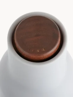 Fashion Audo Copenhagen Moulin à sel et à poivre design avec couvercle en noyer Bottle Grinder, 2 élém. Blanc, gris foncé, bois de noyer