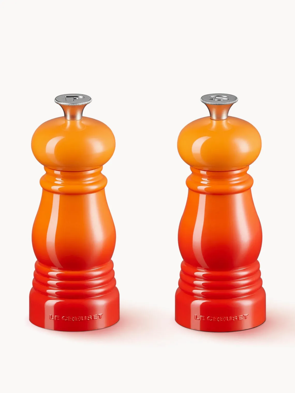 Online LE CREUSET Moulins à sel et à poivre avec broyeur en céramique Creuset, 2 élém. Orangé haute brillance, argenté