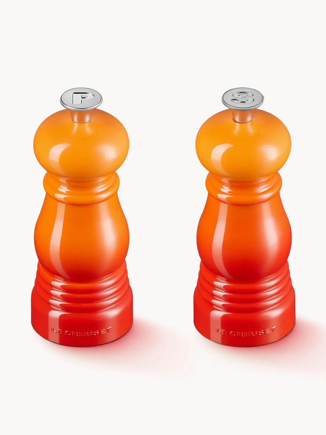 Online LE CREUSET Moulins à sel et à poivre avec broyeur en céramique Creuset, 2 élém. Orangé haute brillance, argenté