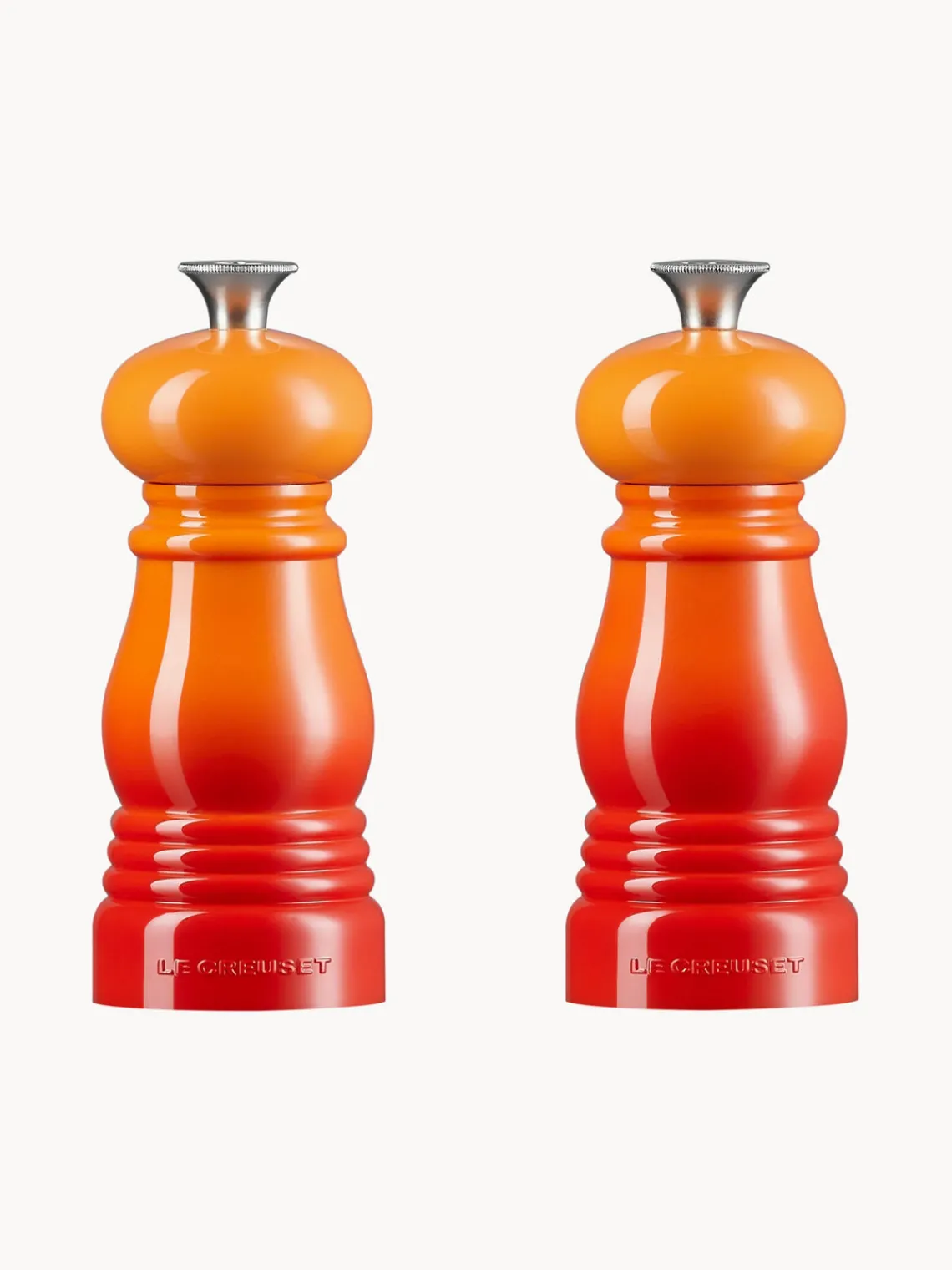 Online LE CREUSET Moulins à sel et à poivre avec broyeur en céramique Creuset, 2 élém. Orangé haute brillance, argenté
