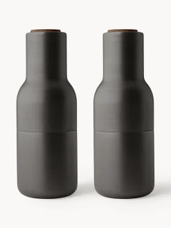 Online Audo Copenhagen Moulins à sel et à poivre design avec couvercle en noyer Bottle Grinder, 2 élém. Anthracite, bois de noyer
