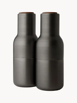 Online Audo Copenhagen Moulins à sel et à poivre design avec couvercle en noyer Bottle Grinder, 2 élém. Anthracite, bois de noyer