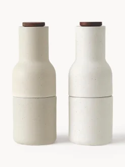 Online Audo Copenhagen Moulins à sel et à poivre design avec couvercle en noyer Bottle Grinder, 2 élém. Beige clair, blanc, bois de noyer