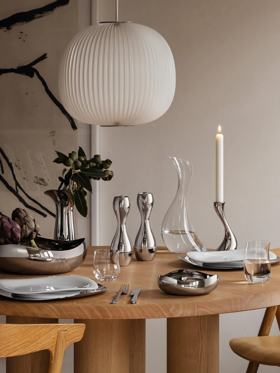 Sale GEORG JENSEN Moulins à sel et à poivre en acier inoxydable Cobra, 2 élém.