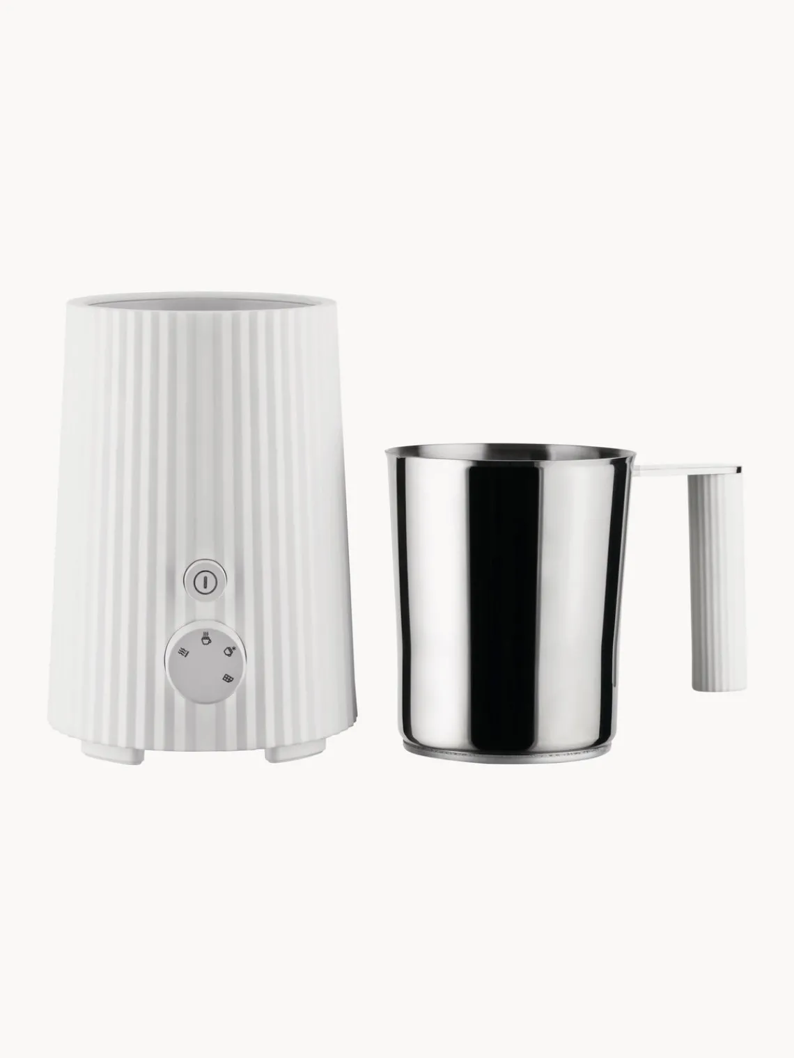 Online ALESSI Mousseur à lait Plissé Blanc cassé, mat