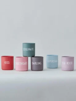Clearance DESIGN LETTERS Mug design en porcelaine Favourite SOULMATE Vert de jade, mat, blanc