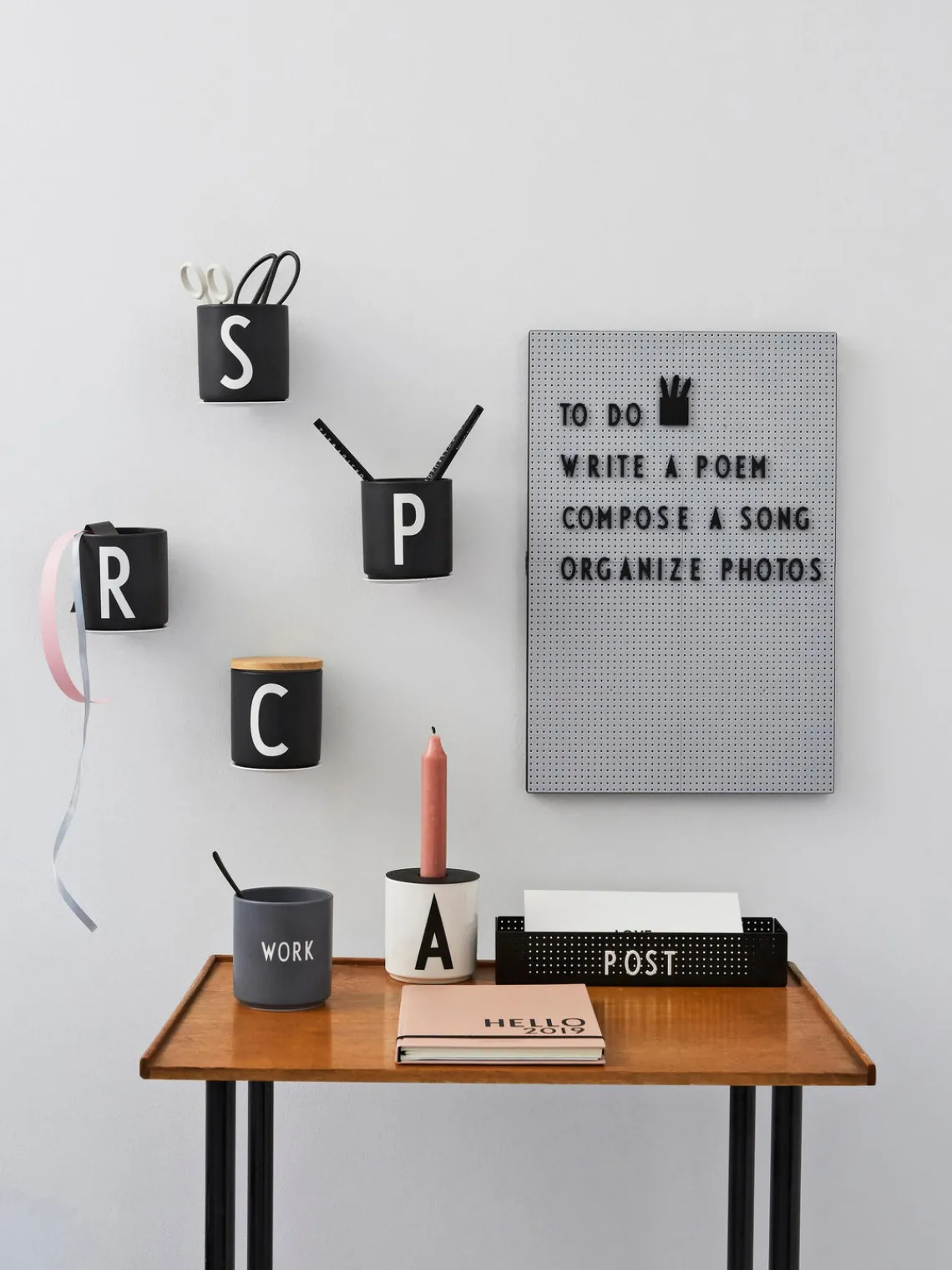 New DESIGN LETTERS Mug design Favourite WORK Gris foncé (Work)