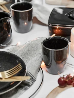 Discount Broste Copenhagen Mugs artisanaux Nordic Coal, 6 pièces Noir, chiné