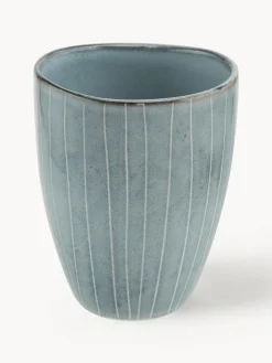 Fashion Broste Copenhagen Mugs artisanaux Nordic Sea, 6 pièces Gris-bleu, chiné