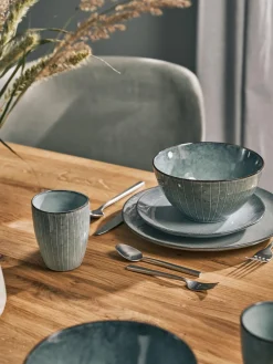 Fashion Broste Copenhagen Mugs artisanaux Nordic Sea, 6 pièces Gris-bleu, chiné