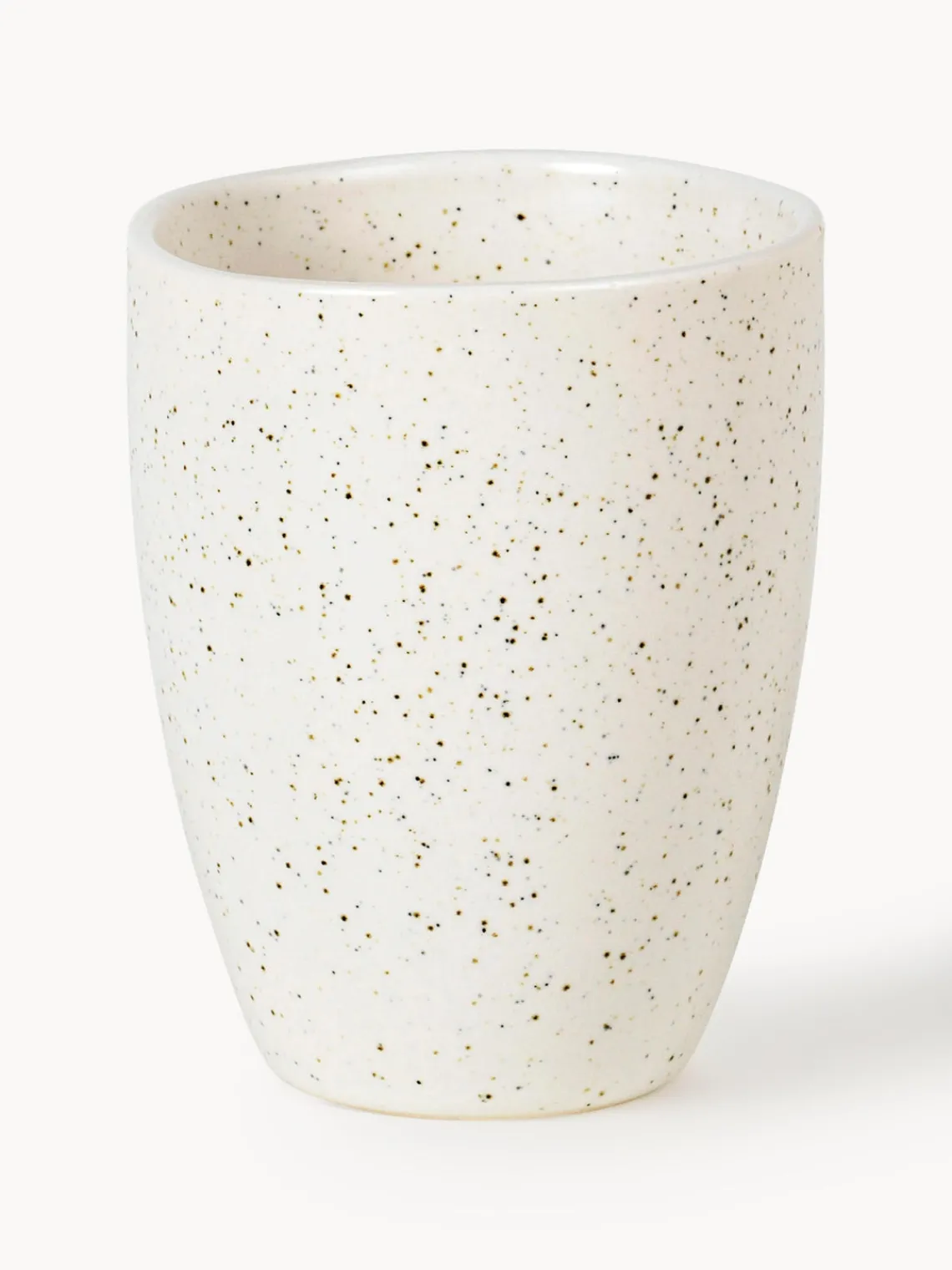 Clearance Broste Copenhagen Mugs artisanaux Nordic Vanilla, 6 pièces Blanc crème, moucheté