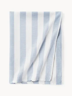 Sale Oyoy Living Design Nappe à rayures Strip Blanc, bleu ciel