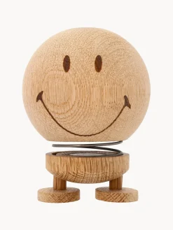 Best Hoptimist Objet décoratif en bois de chêne Smiley