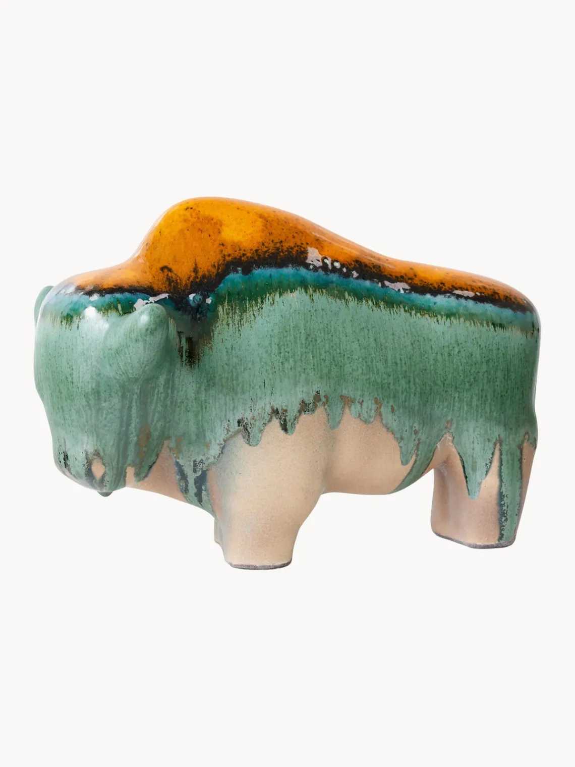 Online HKLIVING Objet décoratif fait en céramique Otto Vert menthe, orange, blanc cassé