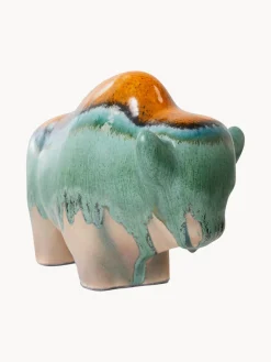 Online HKLIVING Objet décoratif fait en céramique Otto Vert menthe, orange, blanc cassé